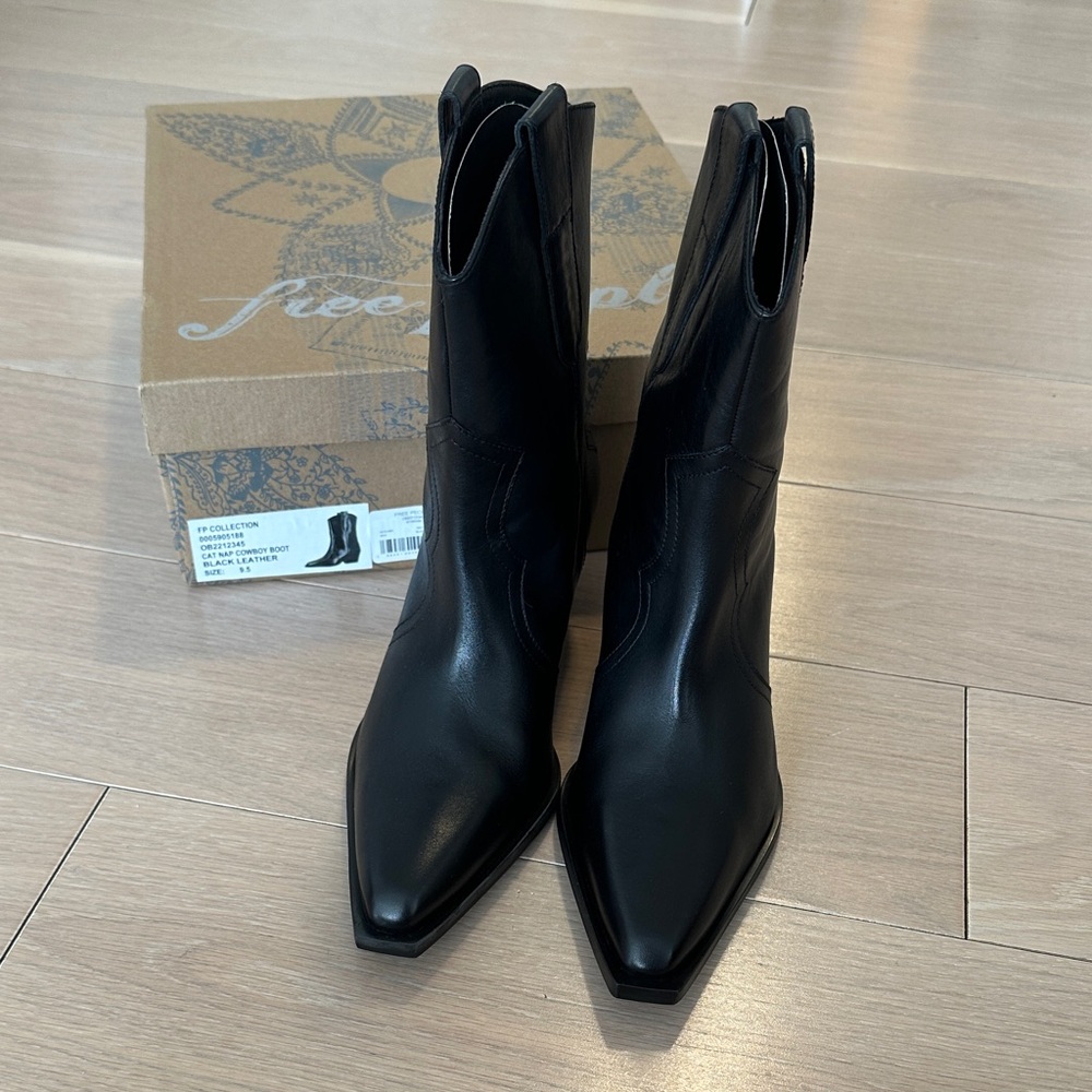 Free People Leather Cowboy Boot (Cat Nap Western Boot)